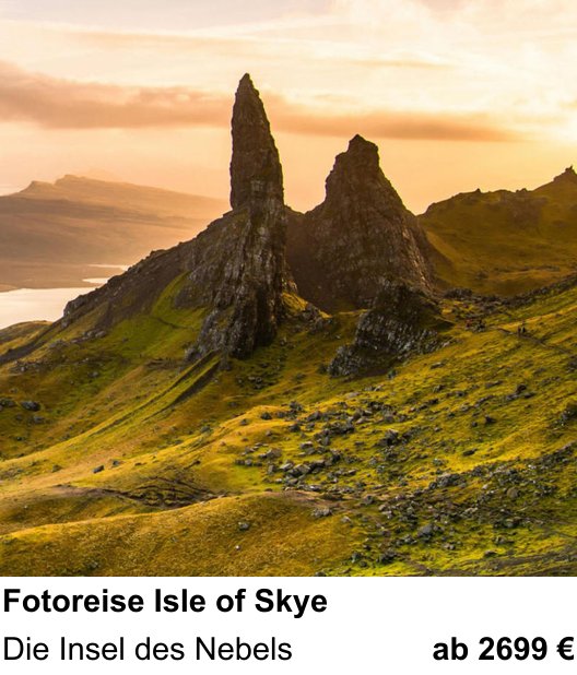 Abwechslungsreicher Foto-Workshop: Fotoreise Isle of Skye – Die Insel des Nebels