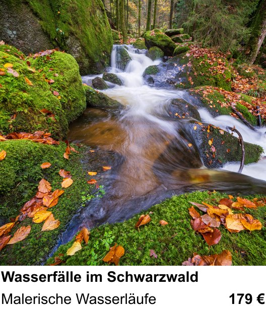 Abwechslungsreicher Foto-Workshop: Wasserfälle im Schwarzwald – Malerische Wasserläufe