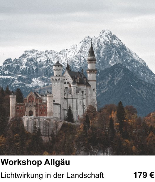 Abwechslungsreicher Foto-Workshop: Workshop Allgäu – Lichtwirkung in der Landschaft